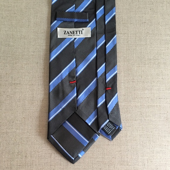 Zanetti Multicolour Stripped Silk Tie - Picture 3 of 5